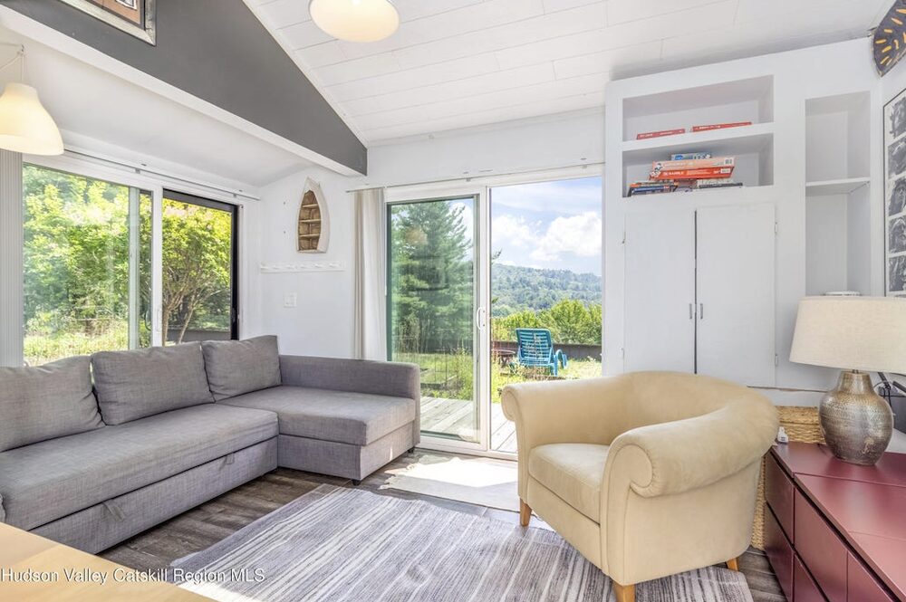 living space at the cottage at 166 Todd Hill Road, West Kill NY