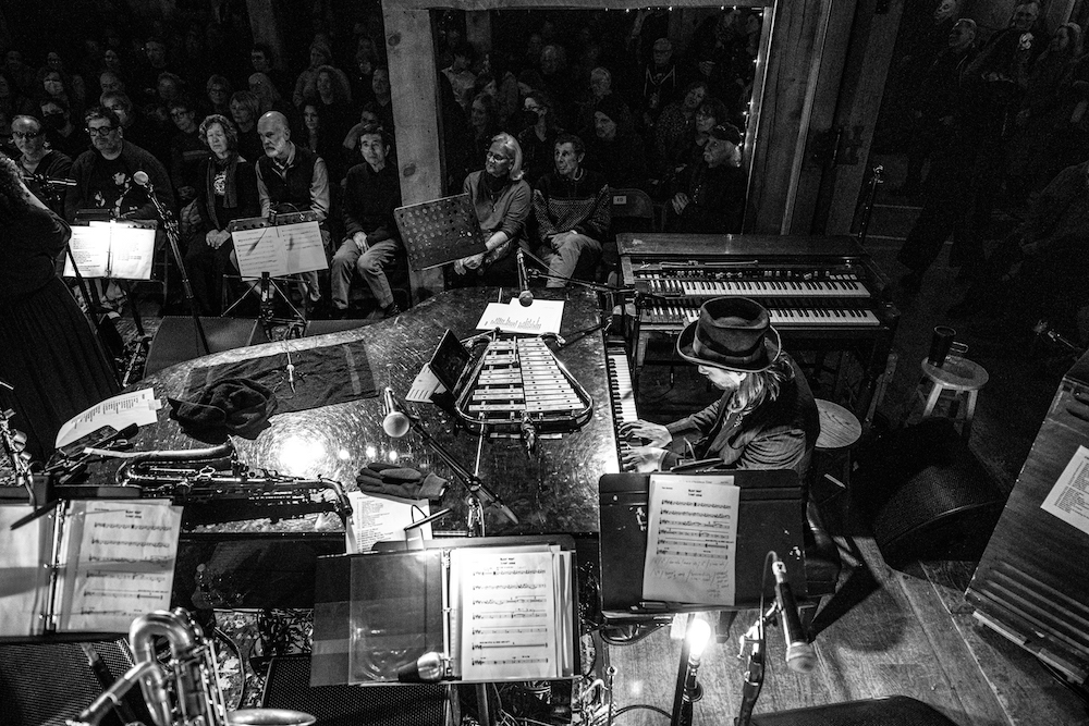 Photo of Marco Benevento performing in Woodstock, NY. Photo by Bahram Fouroughi.