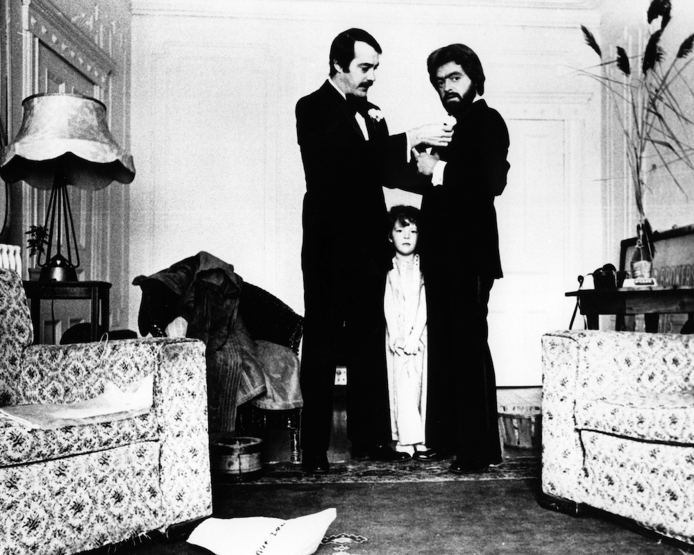 Nick & Melissa Auf der Maur, with best man on wedding day, 1977. Family archive