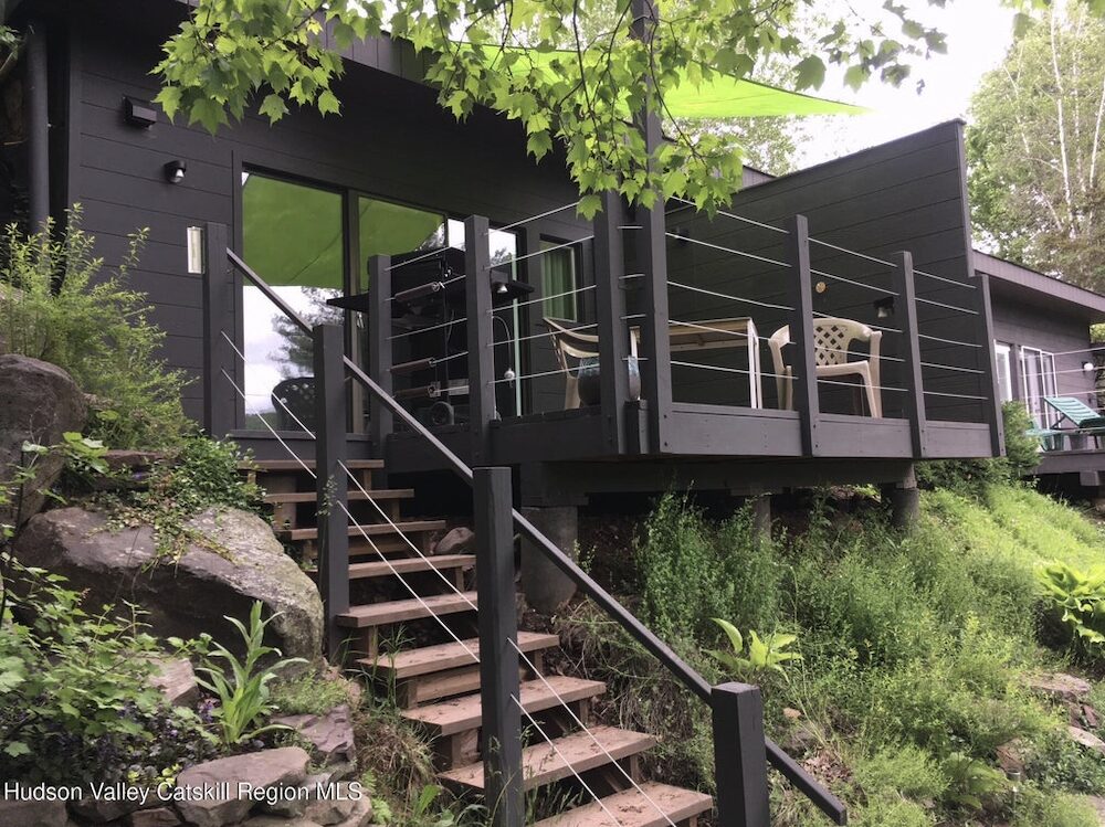 outdoor balcony and separator at 166 Todd Hill Road, West Kill NY