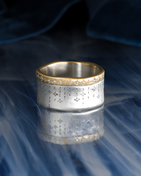 Two-toned wide band. Adel Chefridi Studio + Gallery in Rhinebeck, NY.