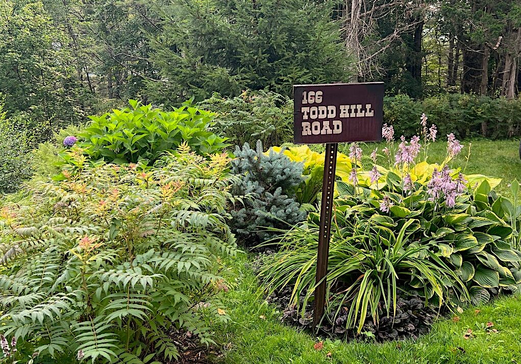 Property sign at 166 Todd Hill Road, West Kill NY