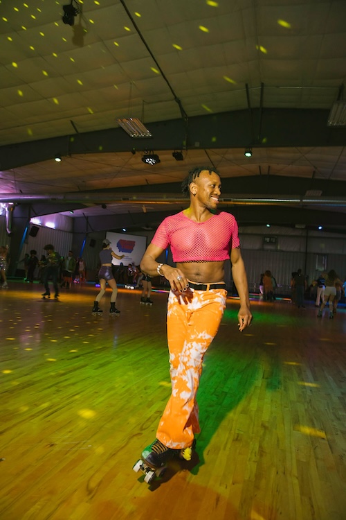 skater at Catskills Roller Disco