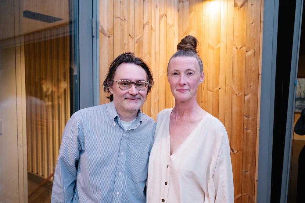 Chad Phillips and Kristin Coleman in front of their Ohayo Home in Woodstock NY.