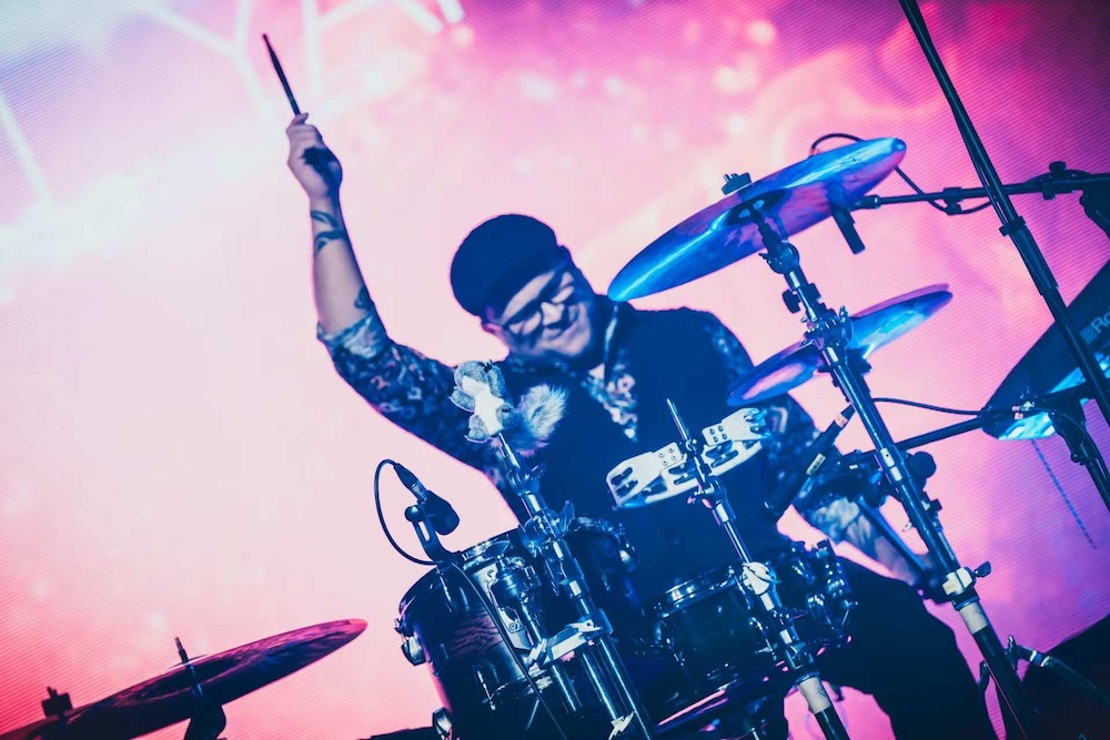 Manuel Quintana drumming.
