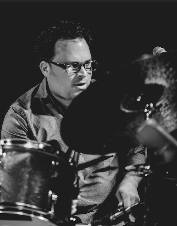 Manuel Quintana drumming.