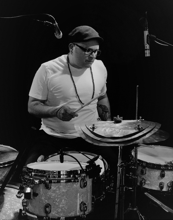 Manuel Quintana drumming.