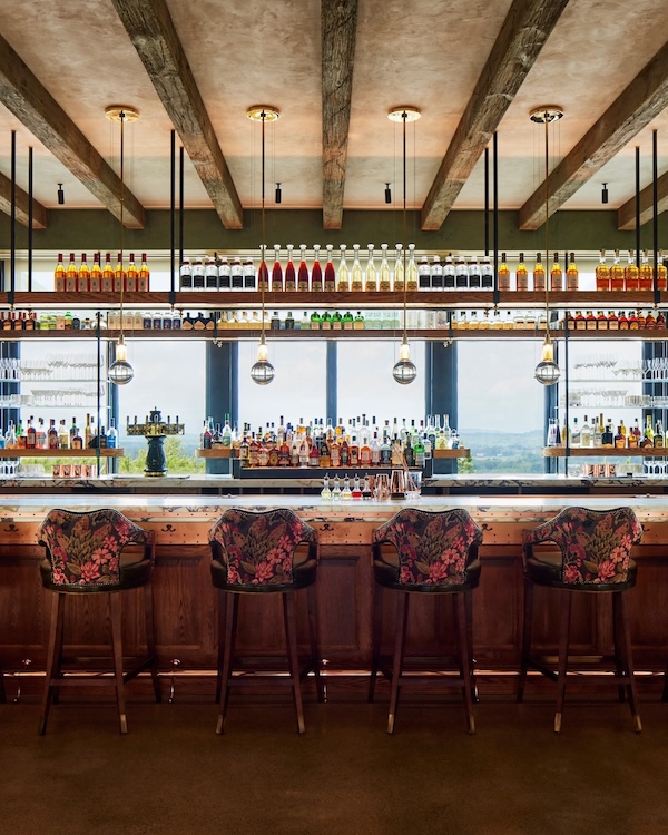 The bar at Klocke Estate Distillery