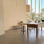 6 oclockLOCATIONS Modern Living room with office nook