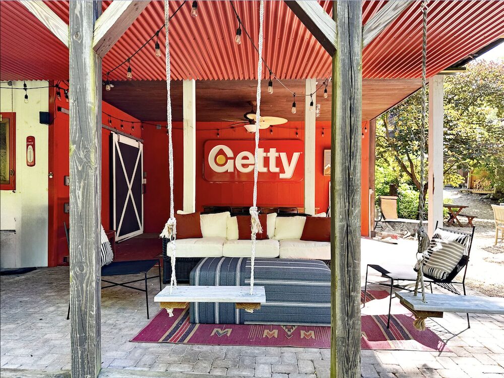 retro patio with getty sign 6oclockLOCATIONS