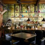 The Taprrom bar, tables and chairs at Peekamoose Restaurant & Taproom in Big Indian NY.