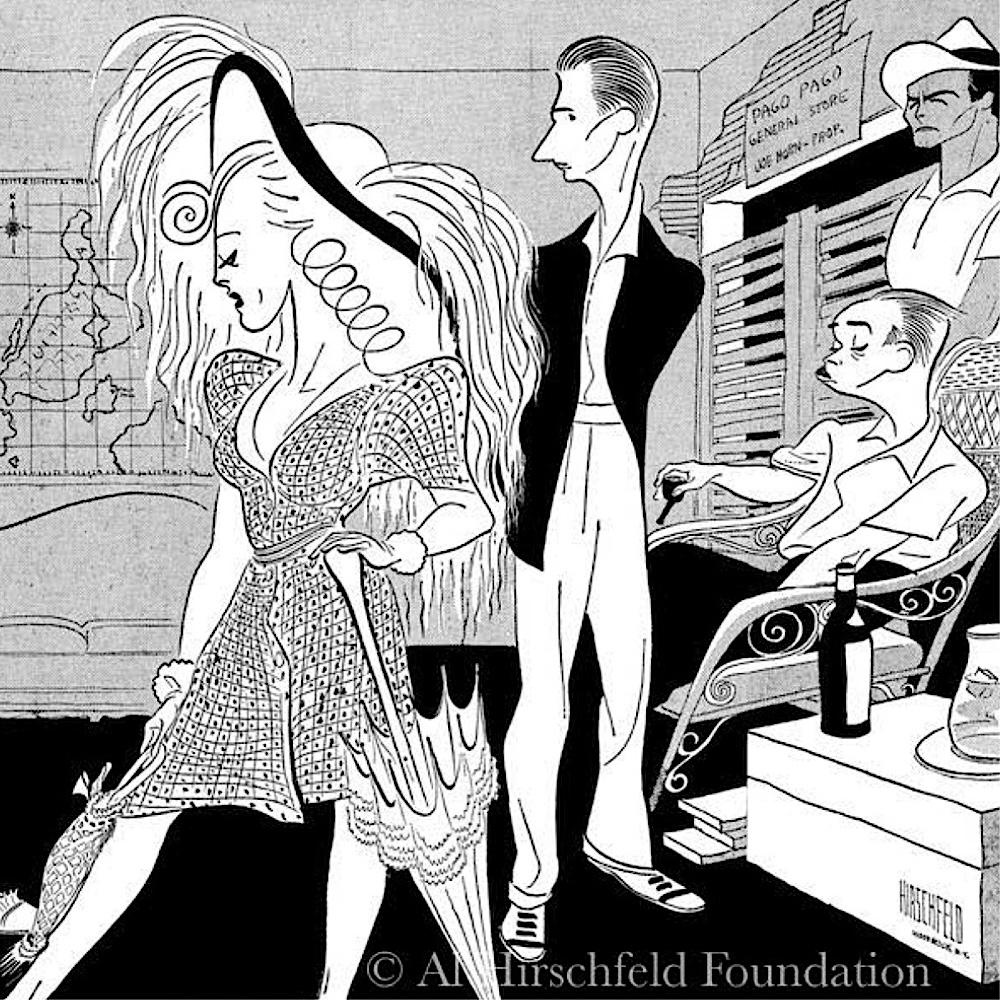 Woodstock Playhouse: Al Hirshfeld drawing of Sally Rand