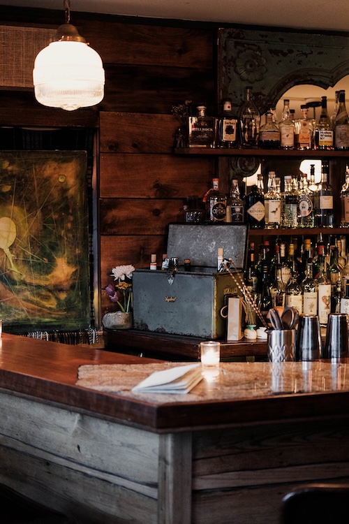 The bar at Small Talk in Woodstock NY