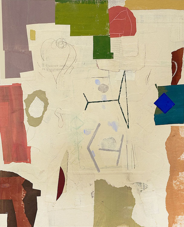 Country Life by David Hornung. Mixed media on wood panel 20"x16"