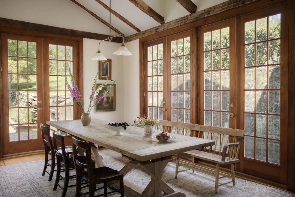 The dining room table of the kitchen sink at 809 North Quaker Hill Road, Pawling NY.