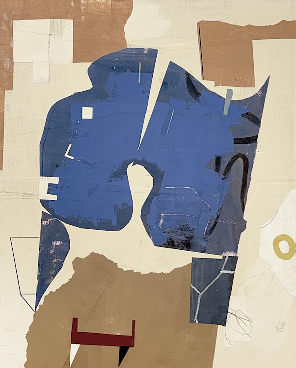 Endgame by David Hornung. Mixed media on wood panel 20"x16"