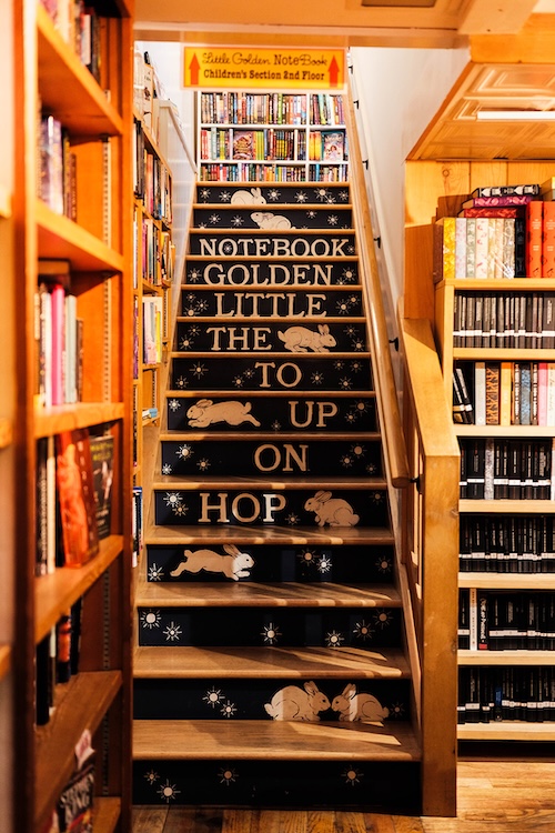Staircase in Golden Notebook in Woodstock NY