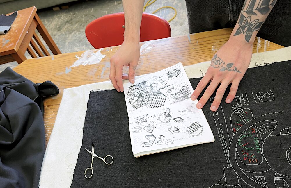 INSIDE+OUT Upstate NY is in the studio with textile artist and sculpture, Matthew Gilbert