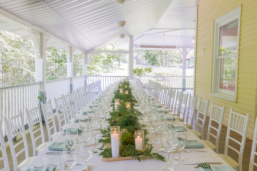 Table setting for Food + Wine Event at Mohonk Mountain House