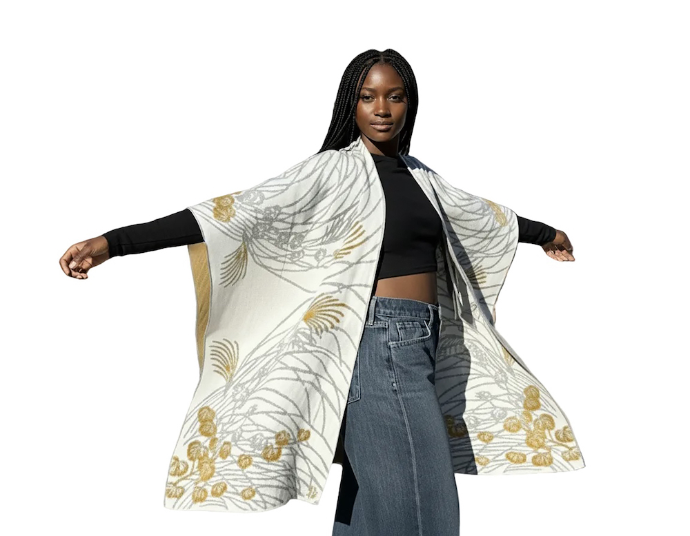 Model wearing Sharon London Moonvine Design. 