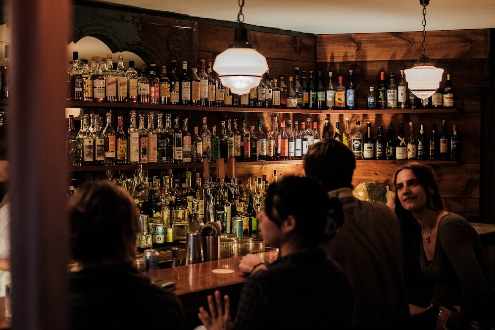 The bar at Small Talk in Woodstock NY