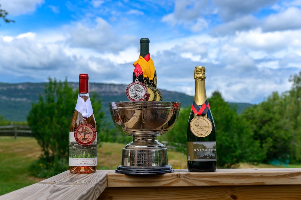Award-winning wines at Whitecliff Vineyard & Winery in Gardiner, NY.