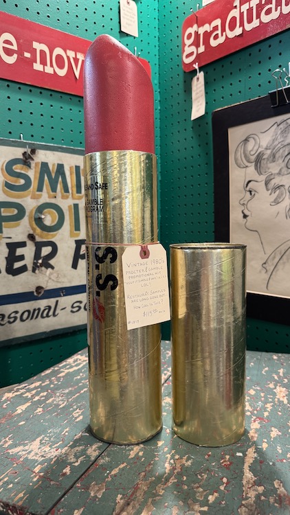 Giant lipstick display, a Cindy Hoose favorite at Red Owl in Kingston, NY.
