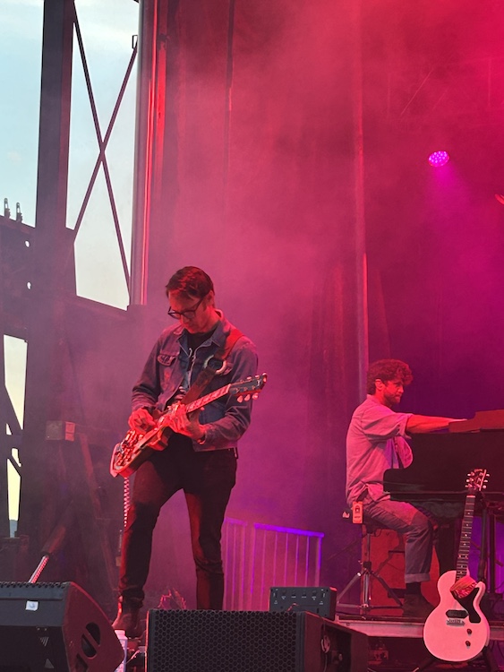 Jesses' backup guitarist shreds at the Hudson River Music Festival in Croton Point Park NY.