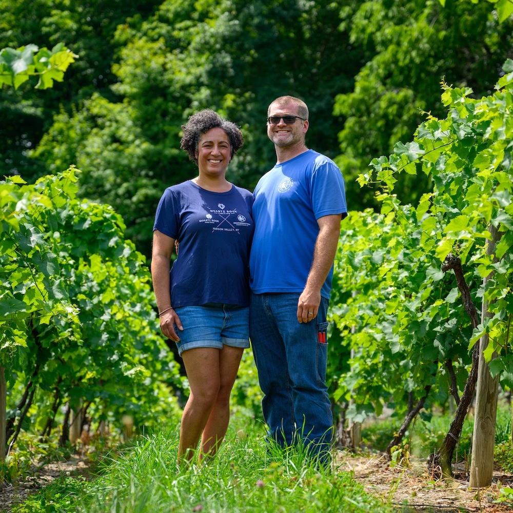 Jacqui and Dan Heavens at Quartz Rock Winery & Vineyard in Marlboro, NY.