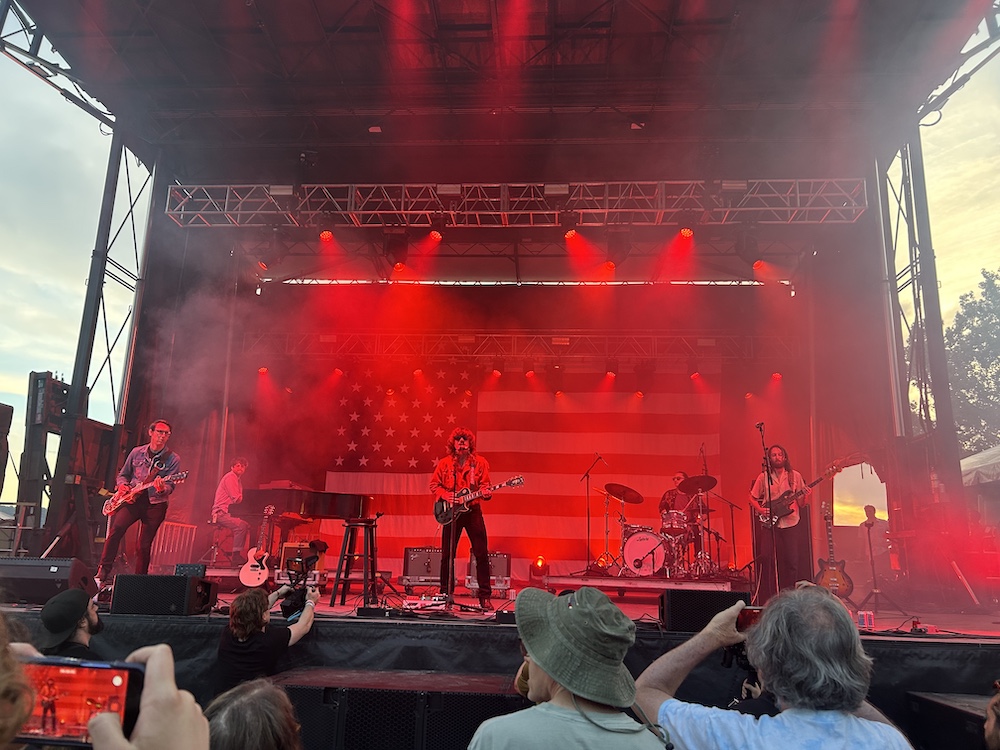 Jesse Welles band at the Hudson River Music Festival in Croton Point Park NY