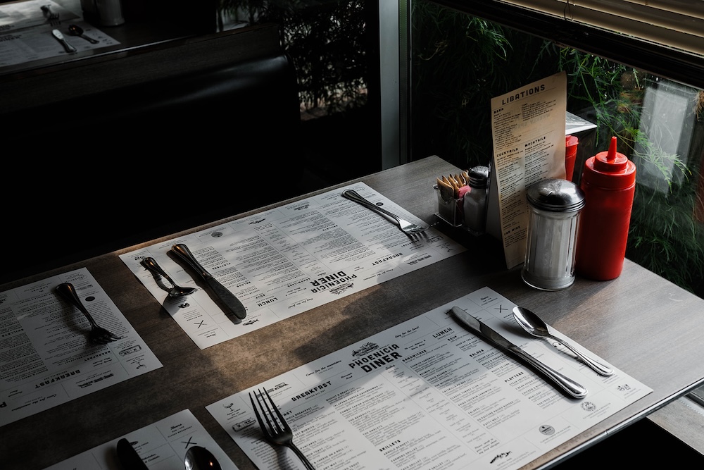 menus at the Phoenicia Diner in Phoenicia NY
