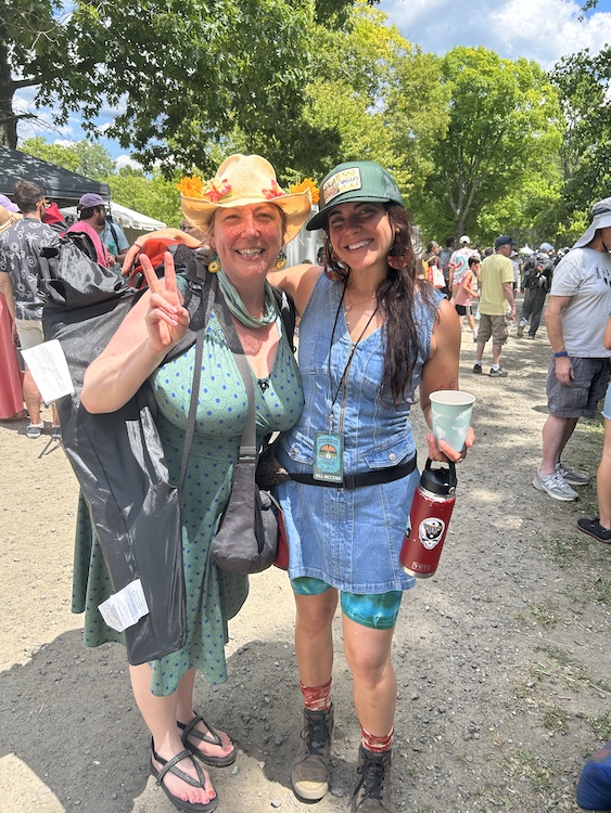 Urana and Stefanie at Hudson River Music Festival at Croton Point Park NY.
