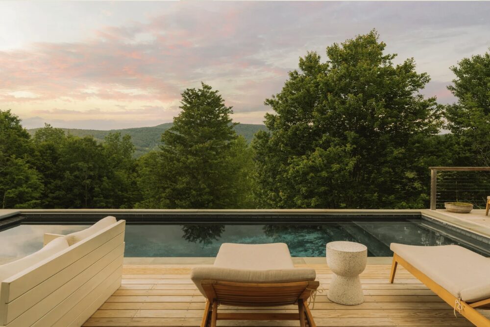 View from the back porch at 648 Scudder Hill Rd, Roxbury NY.