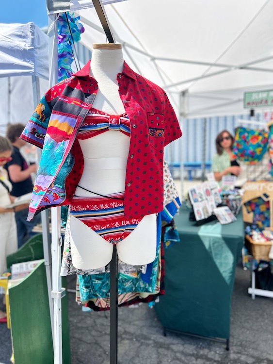 Vingtage bikini and shirt at Red Owl Flea in Kingston, NY.