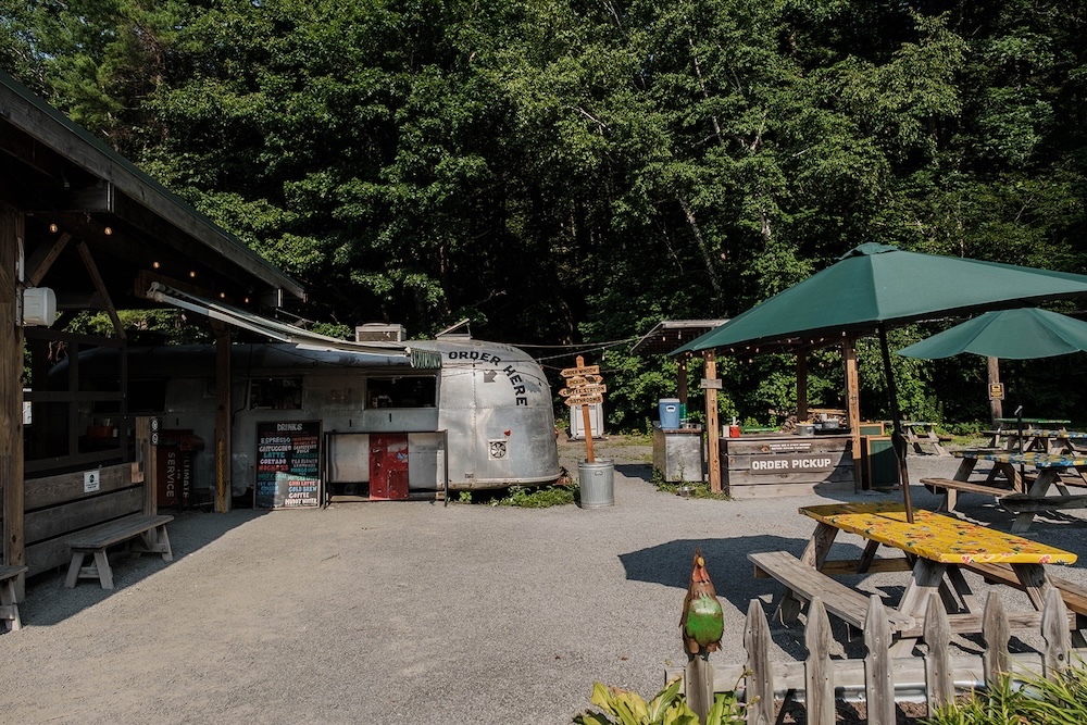 Phoenicia Diner outdoor dining The Lot, in Phoenicia NY