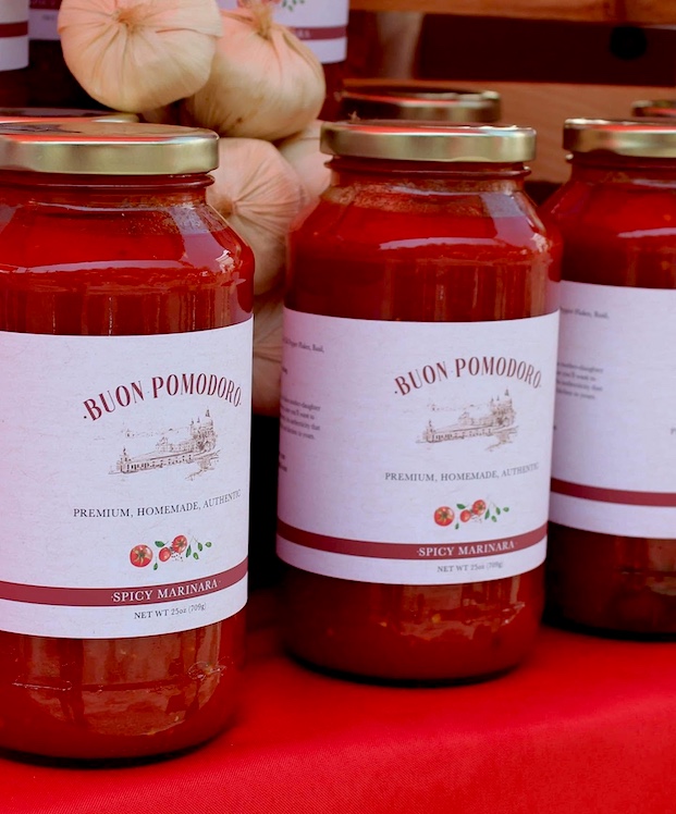 Jars of sauce from Buon Pomodoro in Poughkeepsie NY.