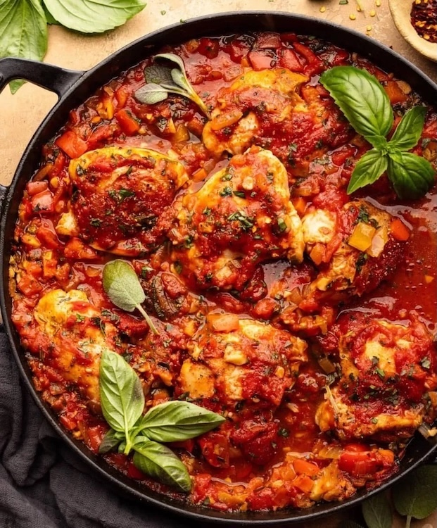 Sauce in a caste iron pan from Buon Pomodoro in Poughkeepsie NY.
