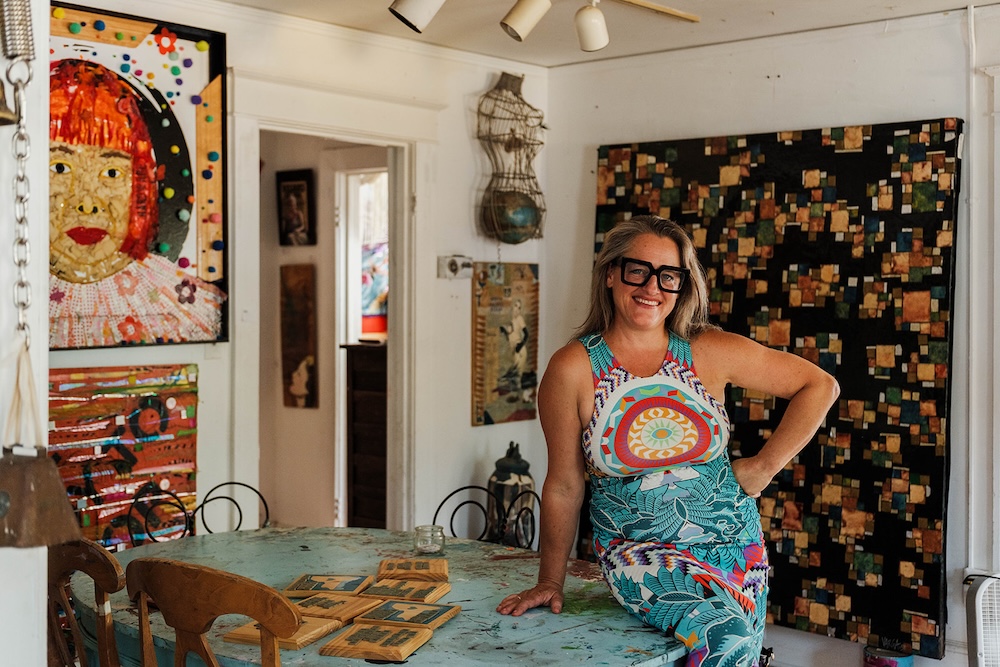 Christina Varga in her studio Phoencia NY