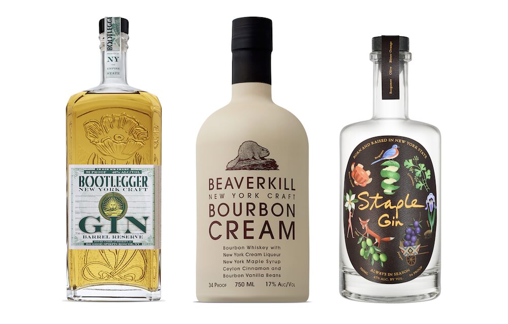Three separate spirits from Do Good Spirits in Roscoe NY.