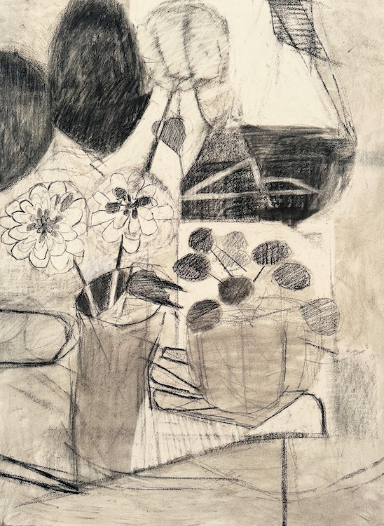 Large Summer Drawing by abstract artist Jenny Nelson.