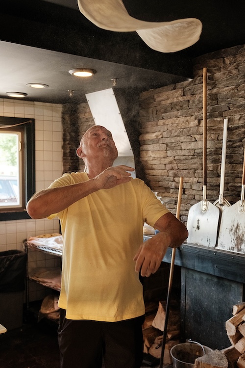 Pizza Flipping at Brio's Pizzeria and Restaurant in Phoenicia NY