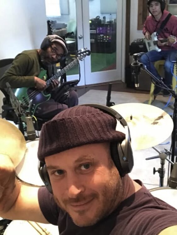 Practicing and recording music with Darryl Jenifer, Chogyi Lama and Ben Perwosky.