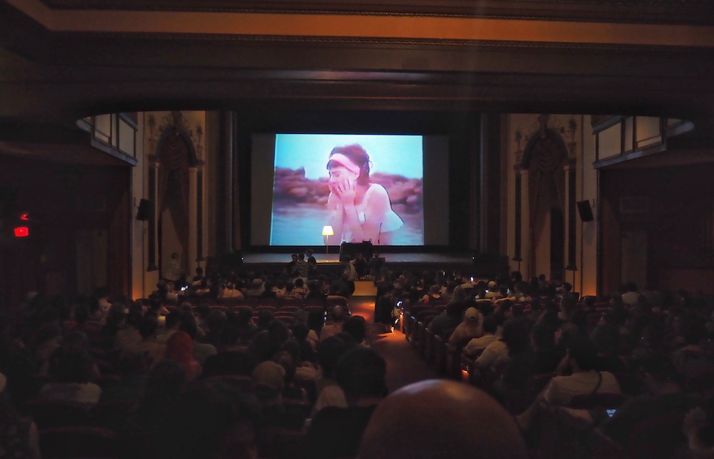 During the film at Community Theater in Catskill NY.