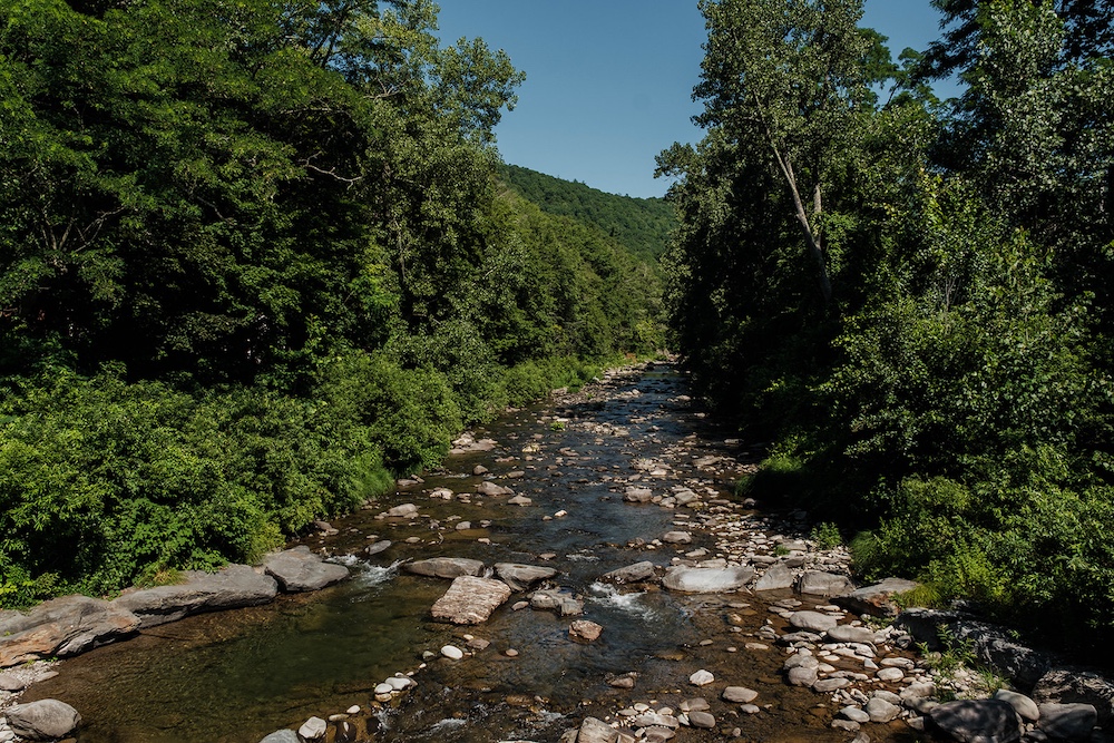 Esopus Creek in the Town of Shandaken NY.