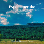 Mohonk Preserve with the "Experience the Hudson Valley" and "Upstate Weekend Plans" text written across the photo.